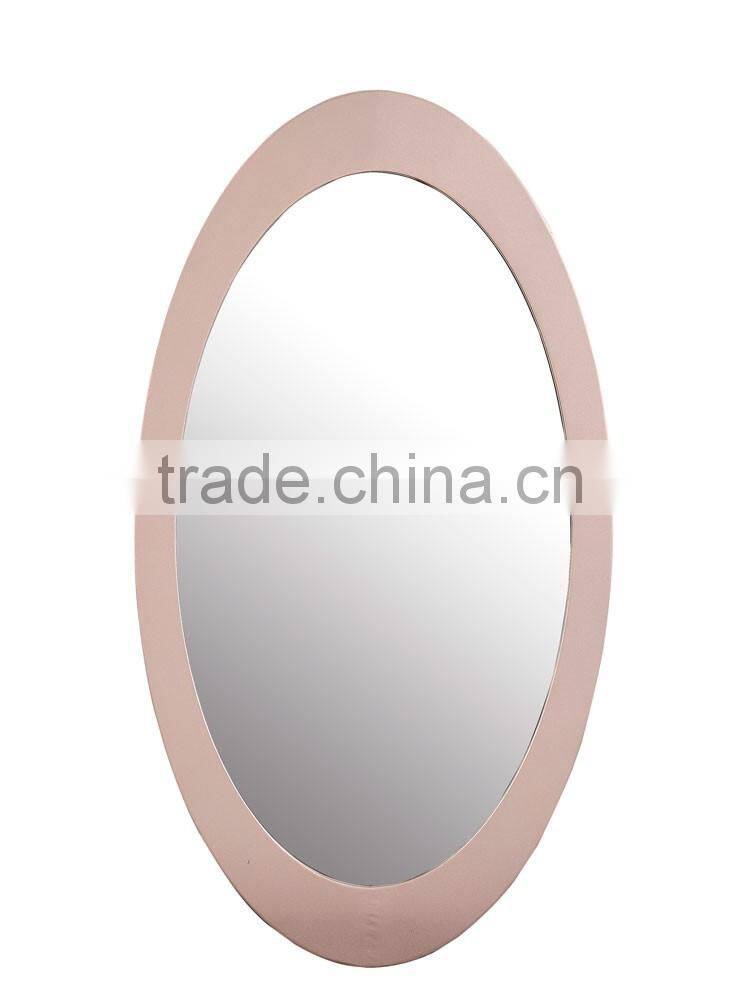 oval stainless steel silver glass mirror for dining room