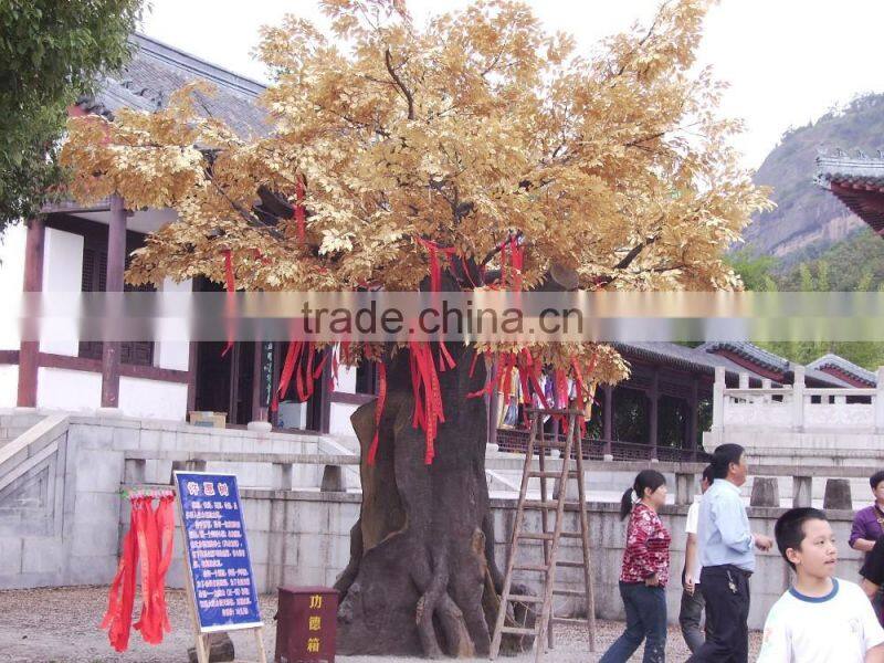 Outdoor landscape decorative large artificial wish gold ficus tree