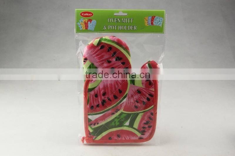 printed mirowave oven glove and pot holder
