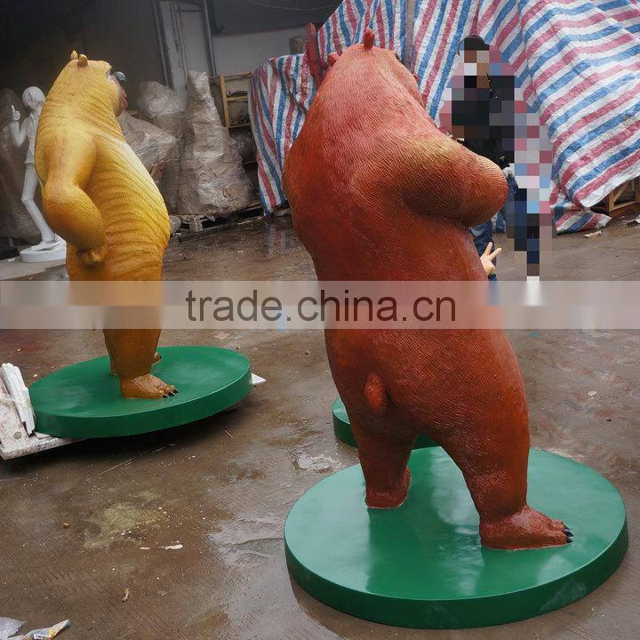 Fiberglass movie bears cartoon statue