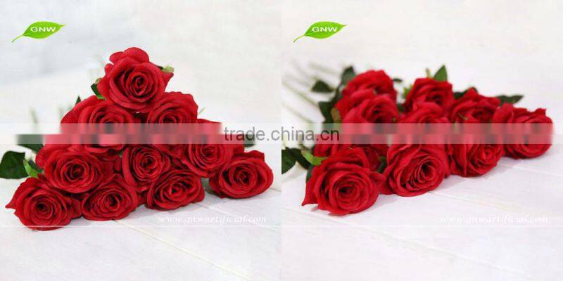 Factory Wholesale Cheap Artificial Red Rose Flower Ornament for Wedding/Party