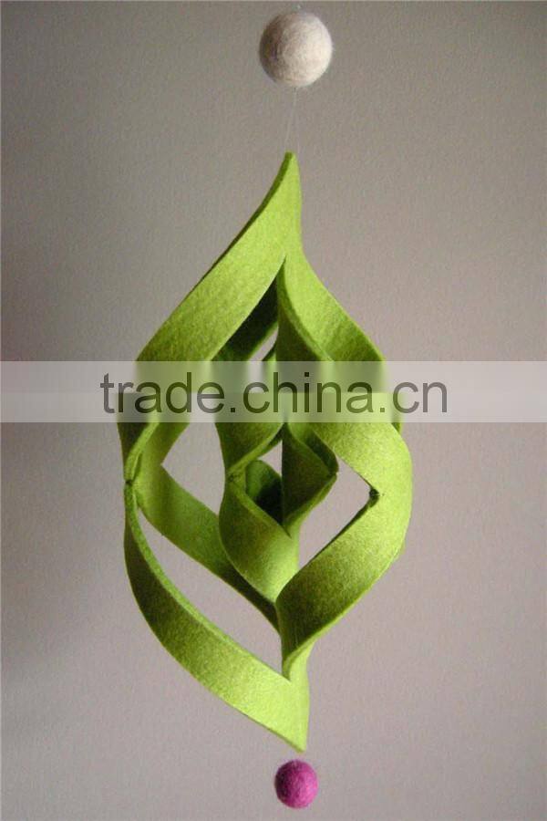 2017 Handmade Wool Felt Reindeer Headband with bells for Christmas made in China