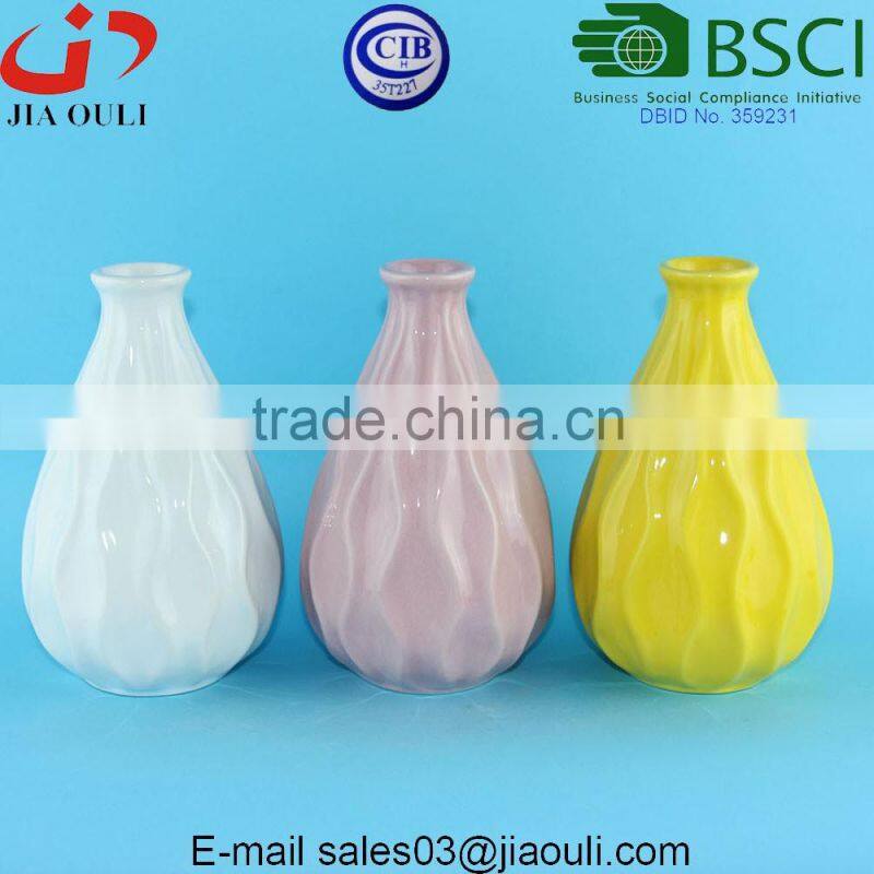 BSCI Audit Factory Cute small Ceramic flower vases for home decor