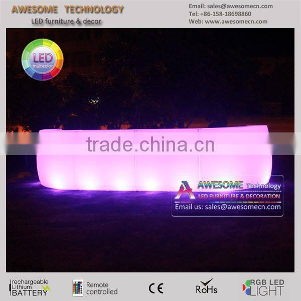 led illuminated mobile acrylic bar counter (BC170)