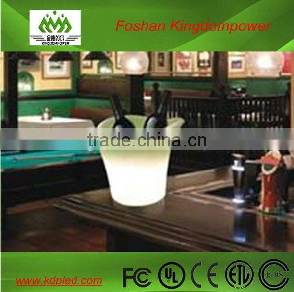 China manufacturing plastic RGB rechargeable led wine bucket