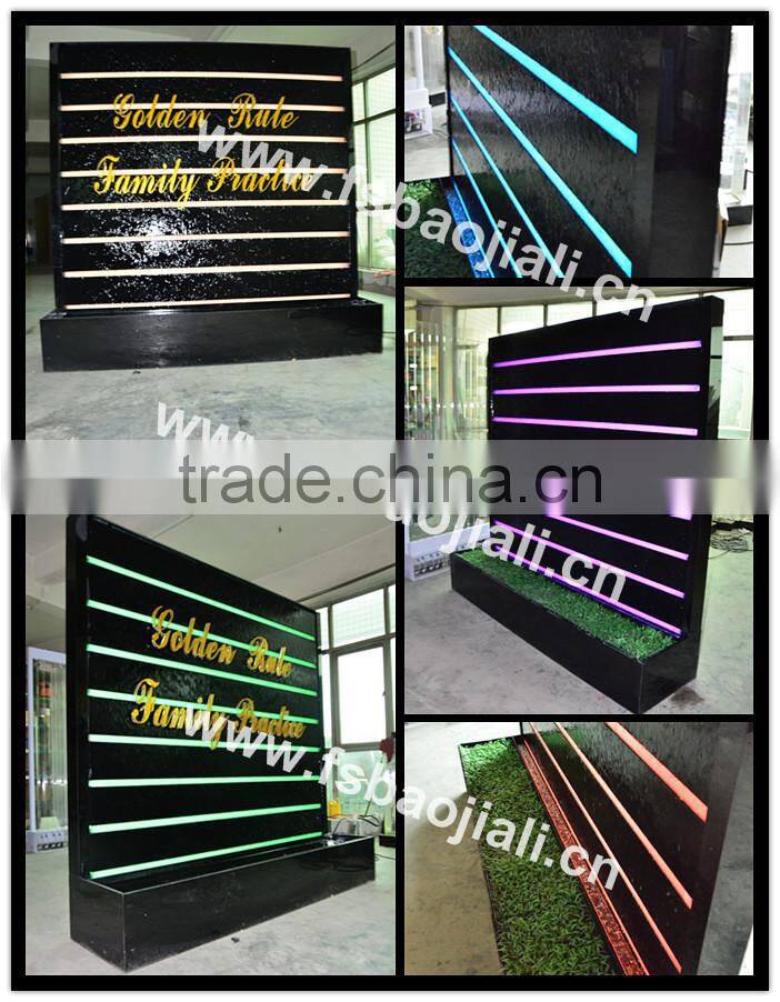 led strip hotel lobby decoration large led waterfall fountain