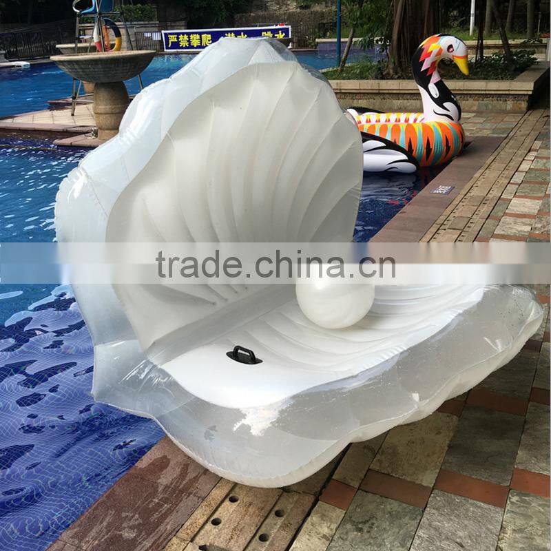 2017 hot sell leasure giant inflatable shell pool float ourdoor swim ringand raft water party and beach toys for adults and kids