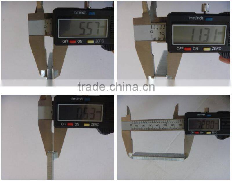 Pneumatic Nailer Staple wood furniture 6mm U Shape Staple Pins Gauge Silver Galvanized Code Nail Carton Seal Pin