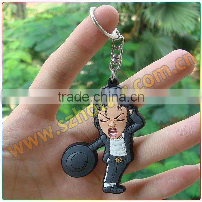 death 3d soft pvc key ring