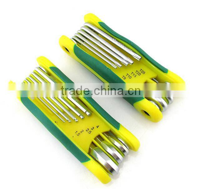 Berrylion tools ball end 8pcs foldable allen key set with reasonable price