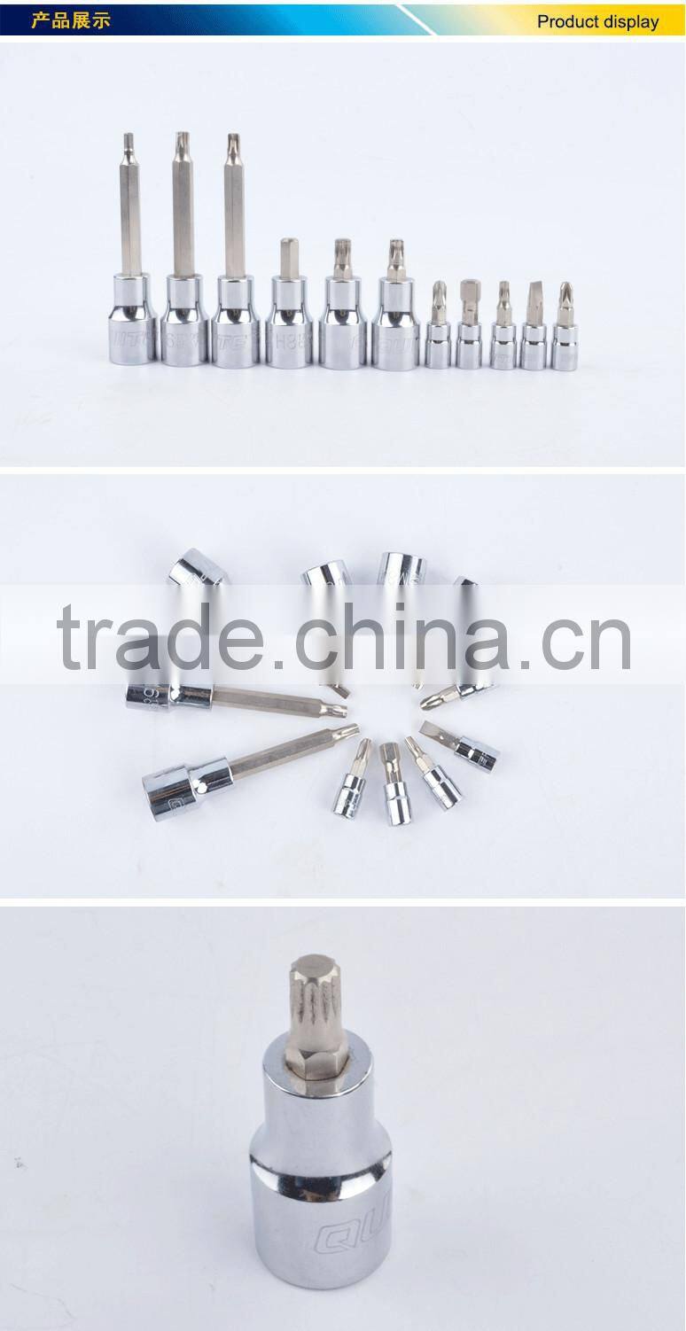 12.5mm twelve points screwdriver bit socket,1/2" twelve points bit socket ,12.5mm twelve points drive bit socket