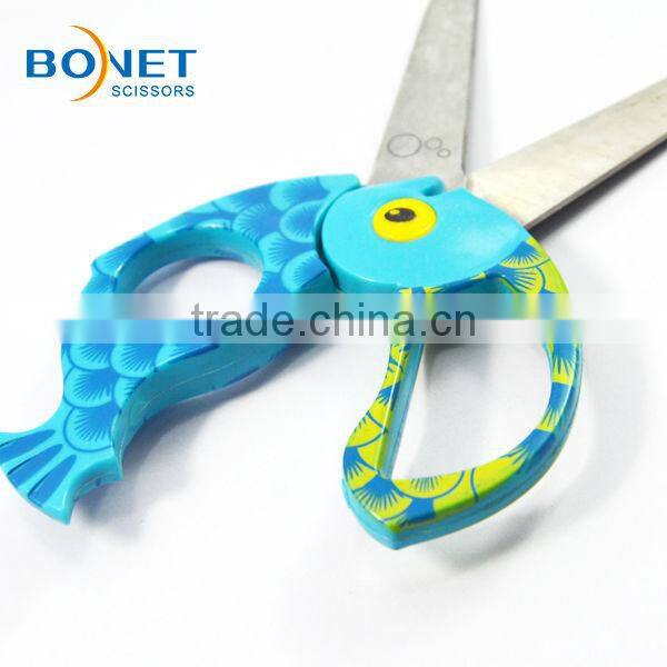SSC0019 5-1/2" stationery fish pattern kid animal scissors