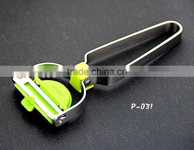 P029 Kasun gadget potato slicer Stainless Steel coconut Y Peeler in green with fridge magnets