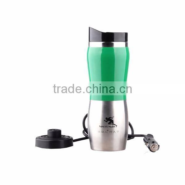Stainless Steel Travel Car Heated Insulation Electronic Thermal Mug 400ml