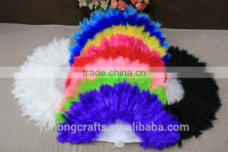 Feather wedding fan for performance