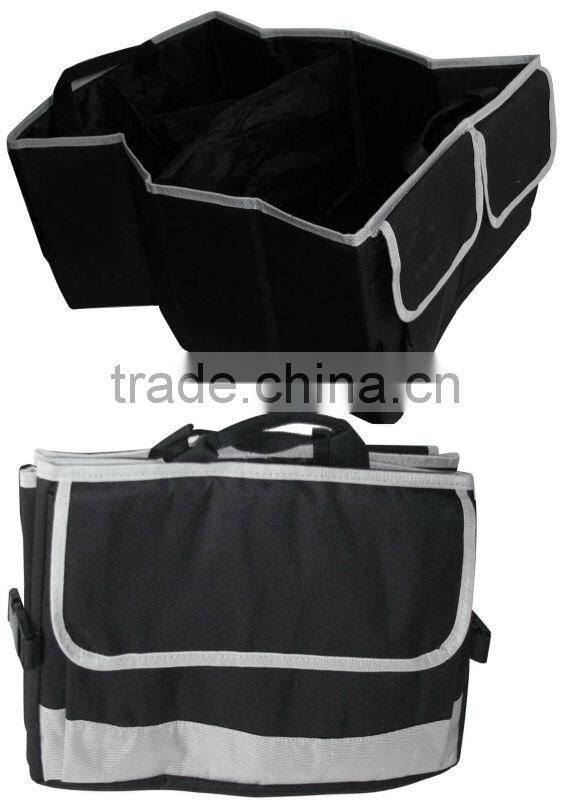600D Oxford Car Trunk Organizer , Foldable Car Storage Organizer