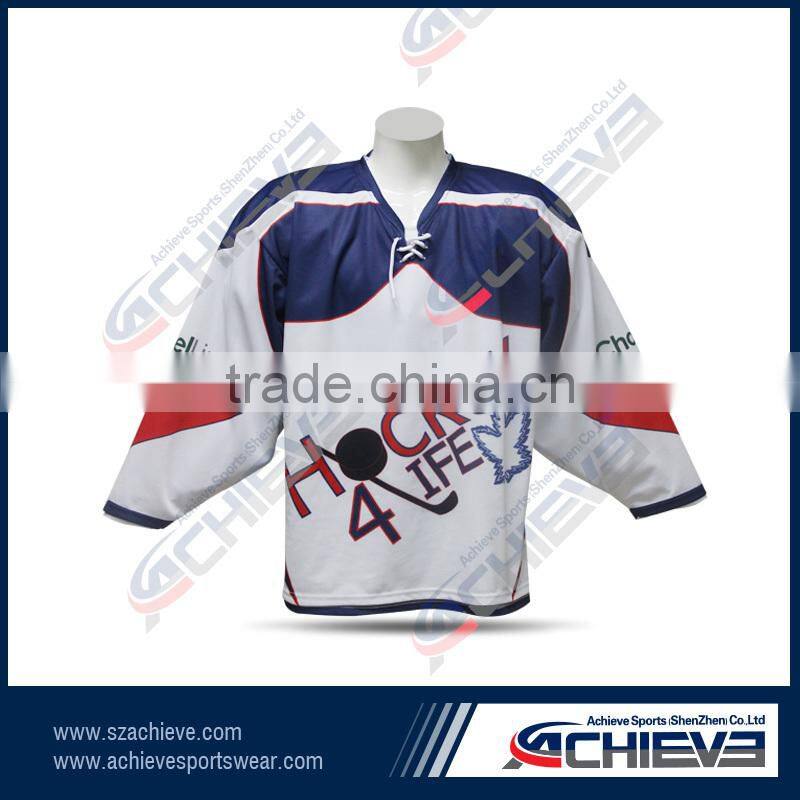 custom made wild ice hockey goalie jersey with pattern
