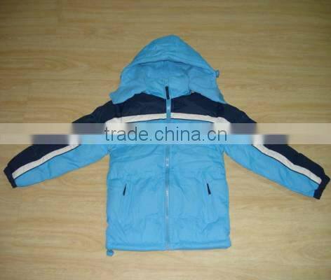 Garment Stock Lot Padding Jacket Boys Hoody