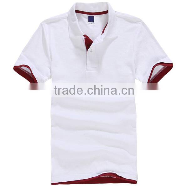 Fashion latest half sleeve double collar polo shirt