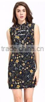 Domin fashion sexy sleeveless printing bodycon dress