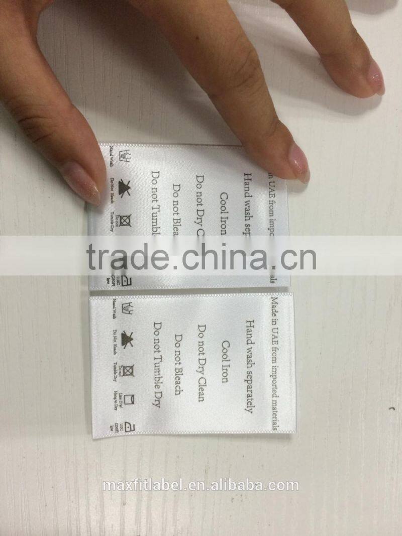 custom high quality garment clothing cotton print label