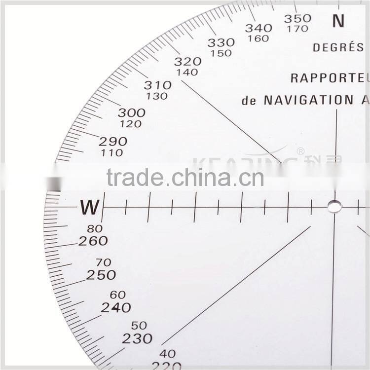 Kearing Round Shape Plastic Aviation Protracotr 360 Degree for Flying Direction Guiding #KRP-1