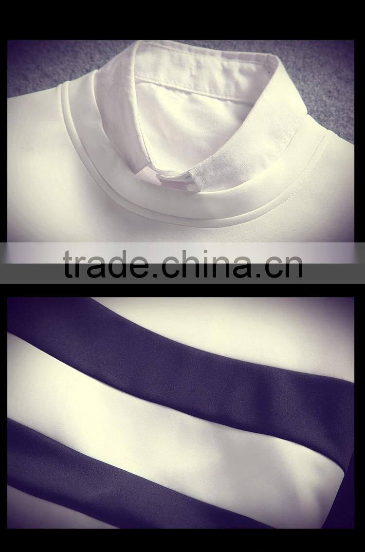 M316 Hot Wholesale Custom Boy Stripe White Sweater For Men