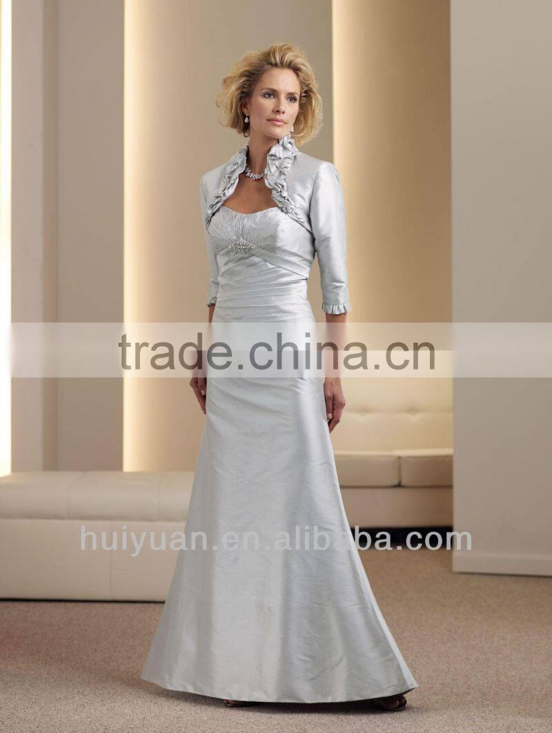 A-line Silk Shantung Asymmetrically Gathered Empire Bodice Wedding Guest Dress