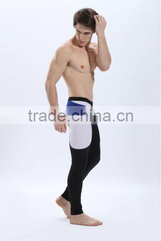 Wholesal underpants, Cheap Thermal Underwear for Men, Nylon Mesh Color Matching Long John