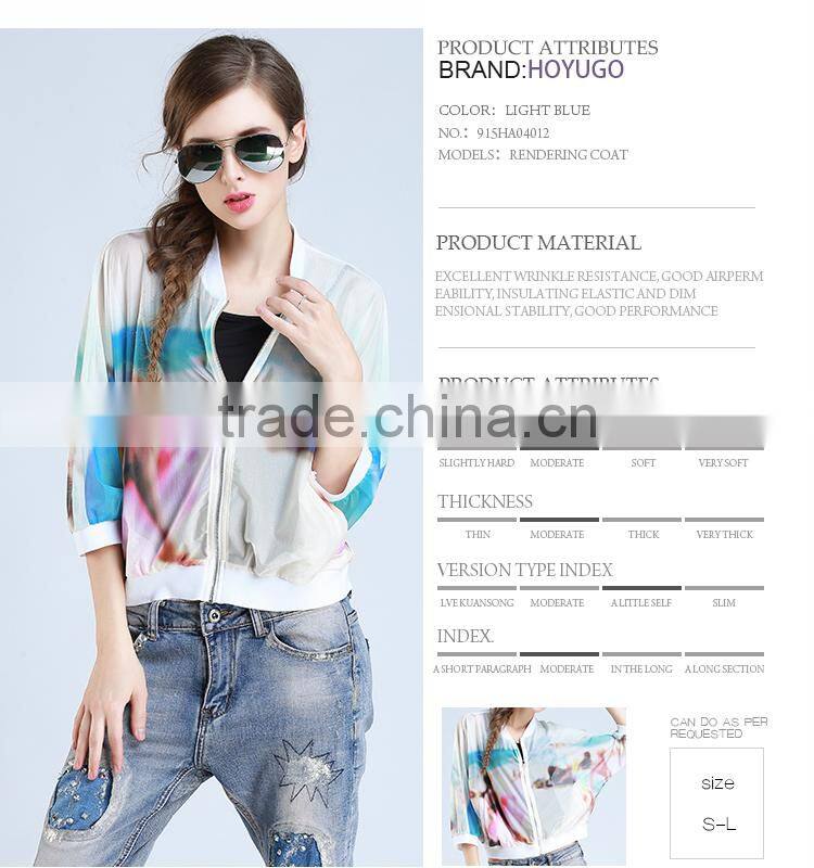 2015Summer casual round collar blazer ladies half sleeve coat