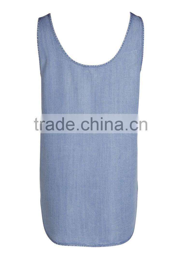 Fashion good quality Tencel Shell women's t back tank top