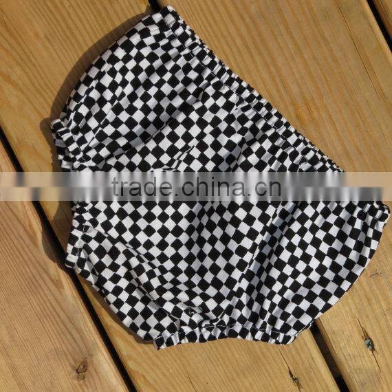 Latest Newborn Baby Clothes Outfits Baby Girls Summer Gingham Ruffle Dresses With Underwear Set Clothes Outfits