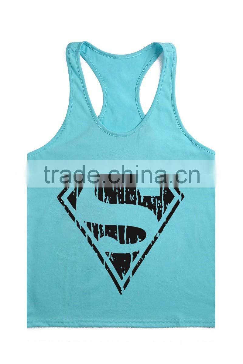 Superman Gym Singlets Mens Tank Tops Wholesale,Bodybuilding Equipment Fitness Men's Gym Stringer Tank Top Sports Clothes