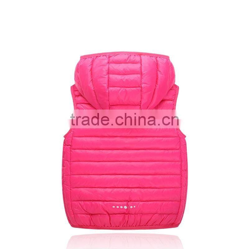 Custom quality boys or girls casual clothes autumn or winter kids padded down vest