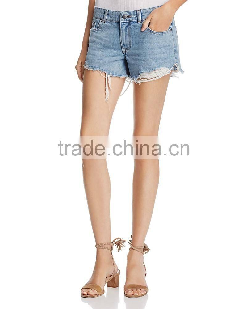 Newest hot sale women denim jean short trouser cutoff shorts for girl lady pant