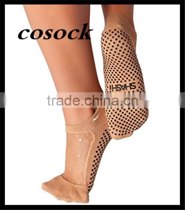 Glitter Mesh Non Slip Ergonomic Socks For Pilates Barre Ballet Yoga Dance