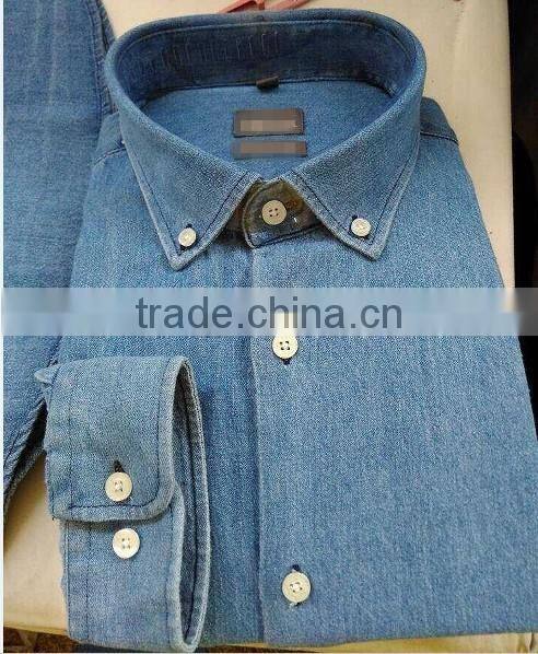 2017 latest man shirt design Button down collar mens casual shirt denim shirt