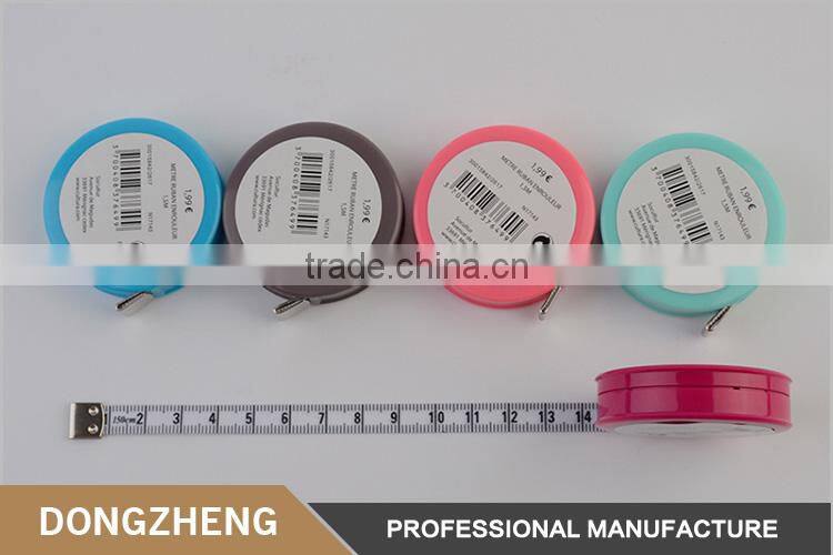 Colorful soft tape measuring waist 150cm/60IN plastic ruler for garment