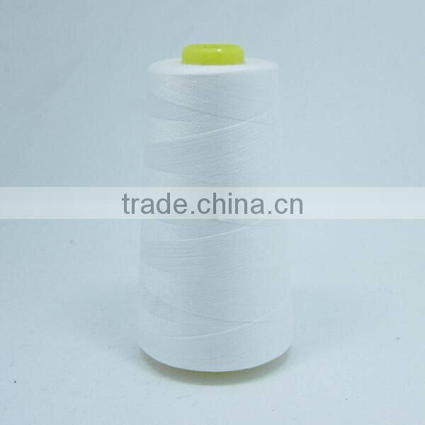 20s/3 100 polyester spun sewing thread white color