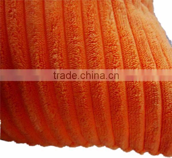 2014 Xinbo various solid coral fleece strip pattern cushion cover