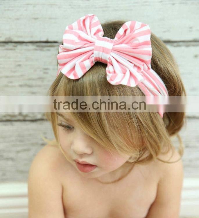 Boutique fancy baby messy bow head wrap , chic toddler girls hair headband M5062008
