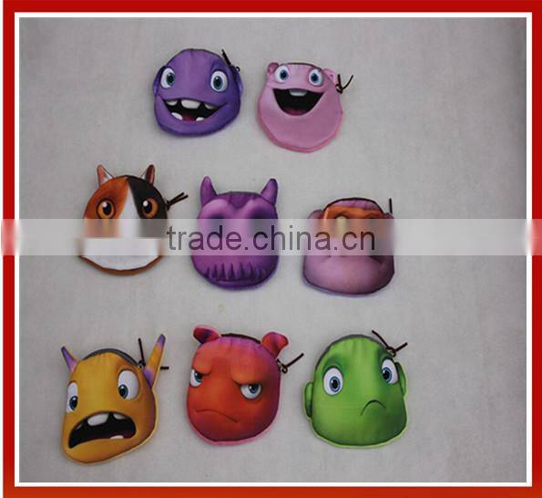 New Design Animal Face Print Wallets Custom Ladies Printed Animal Face Handbag Animal Shaped Handbag