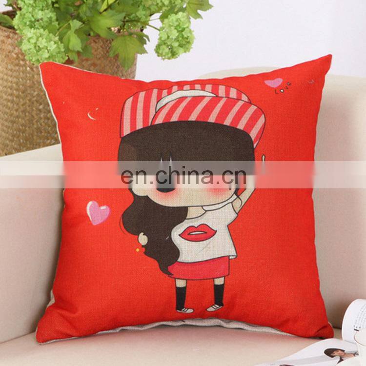 New Cute Cartoon Characters Printed Car Throw Pillow