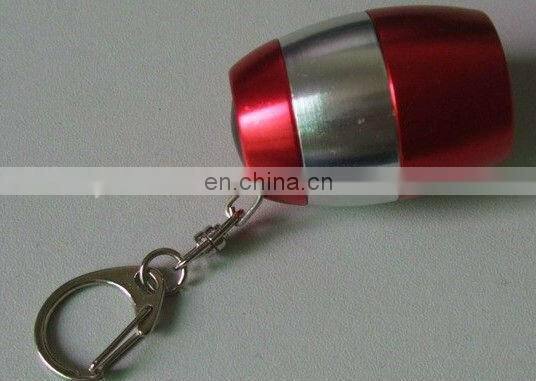 barrel shaped led flashlight keychain