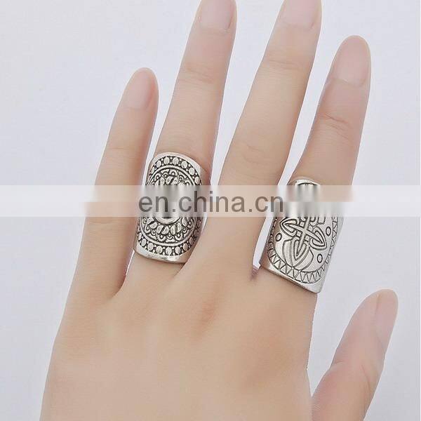 Delicate arrow flower engraved rings fashion sparking rings jewelry