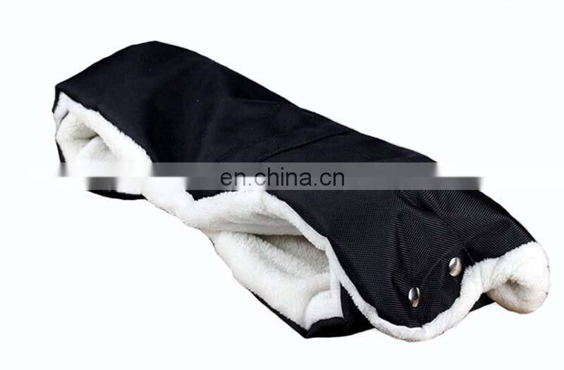 Black Red Plush Warm Winter Hand Muff for Baby Stroller