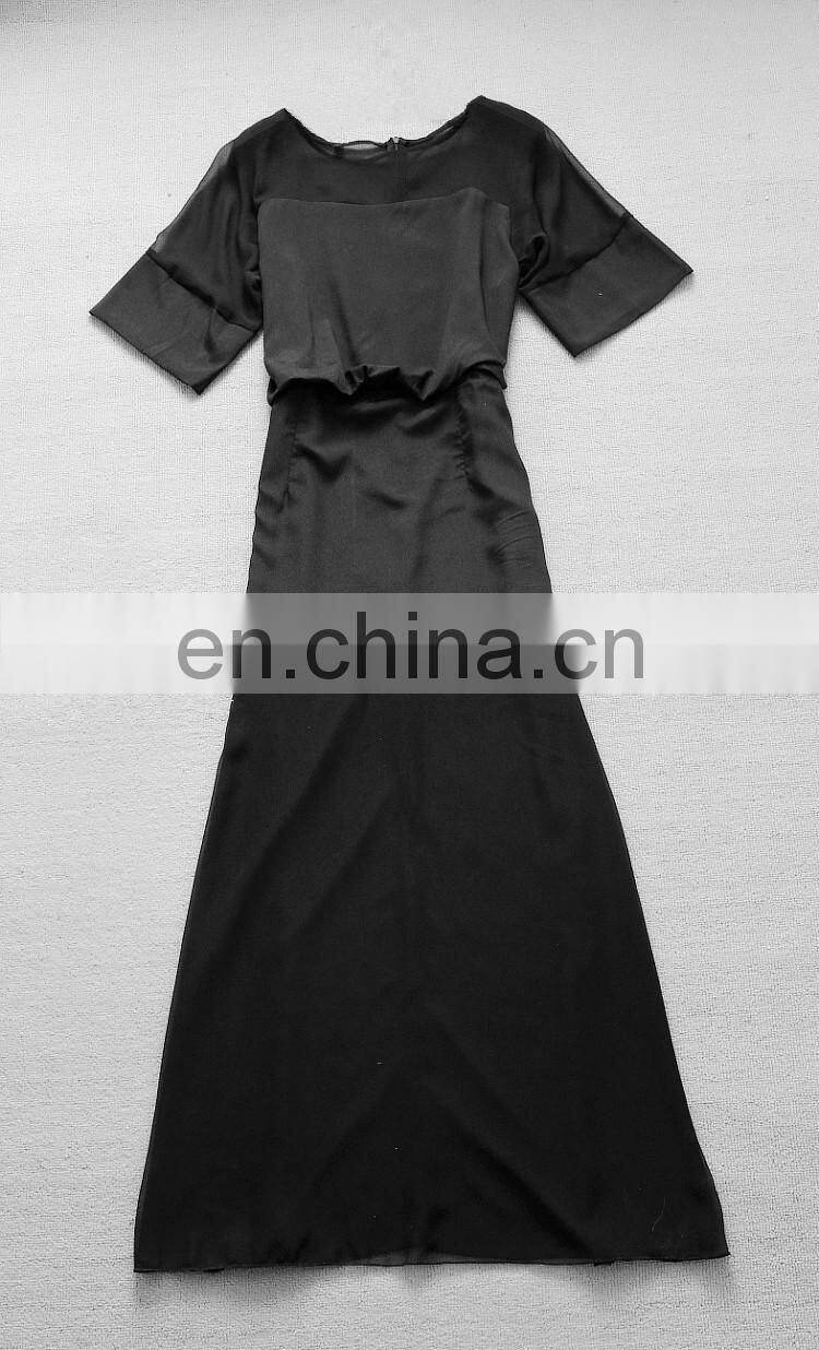 2015 lattest slim fishtail silk dress party dress designer one piece party dress girl party wear western dress