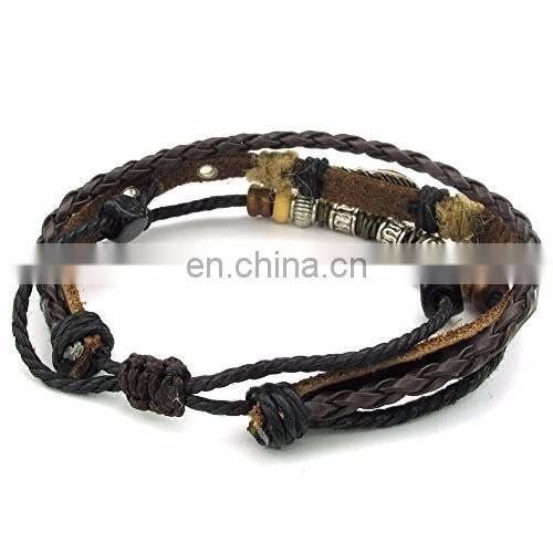 Braided leather bracelet infinity bracelet men women unisex