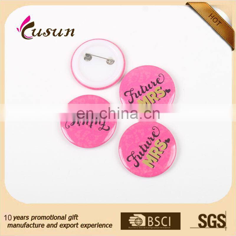 Customized Security Pin Round Metal Button Badge