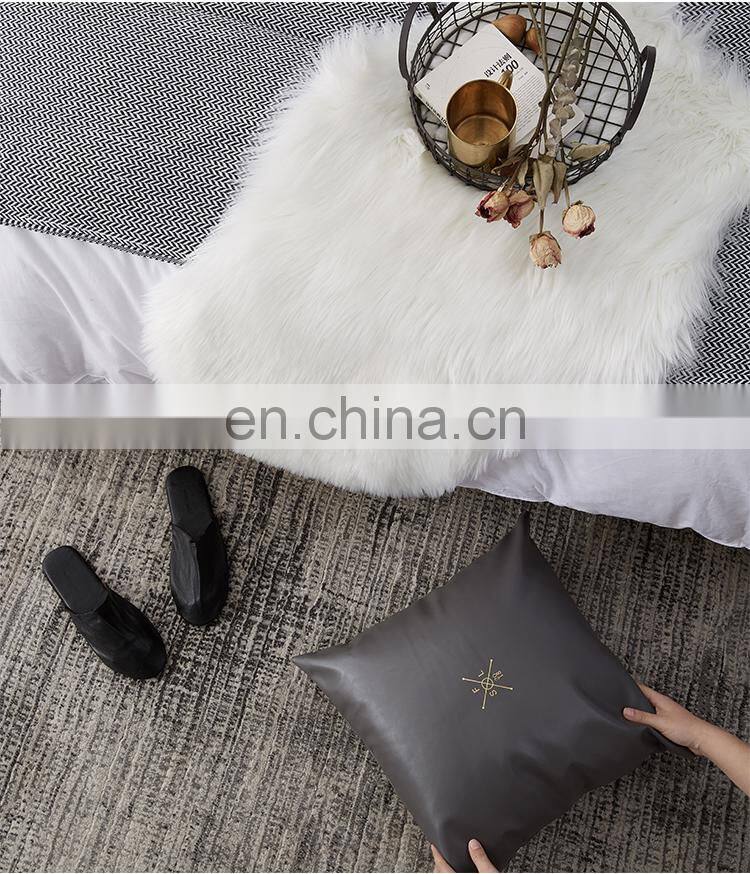 RAWHOUSE pink white gray plush skindeer leather carpet